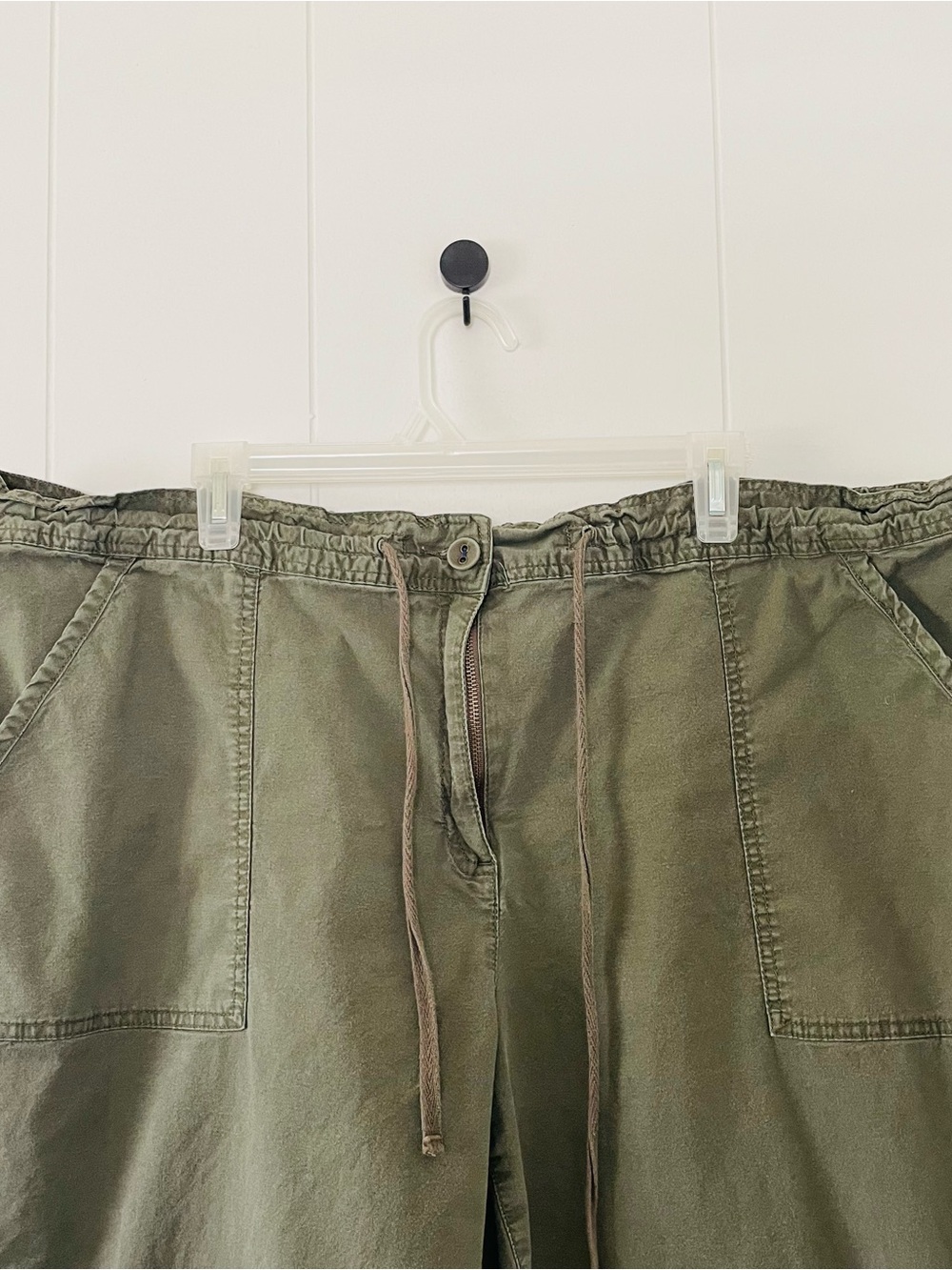 Ruby Rd. Olive Green Drawstring Capris - Picture 2 of 8